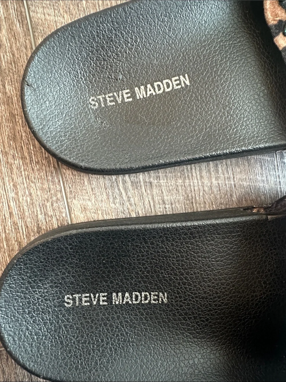 Steve Madden Leopard Slide Sandals with Strawberry Embroidery